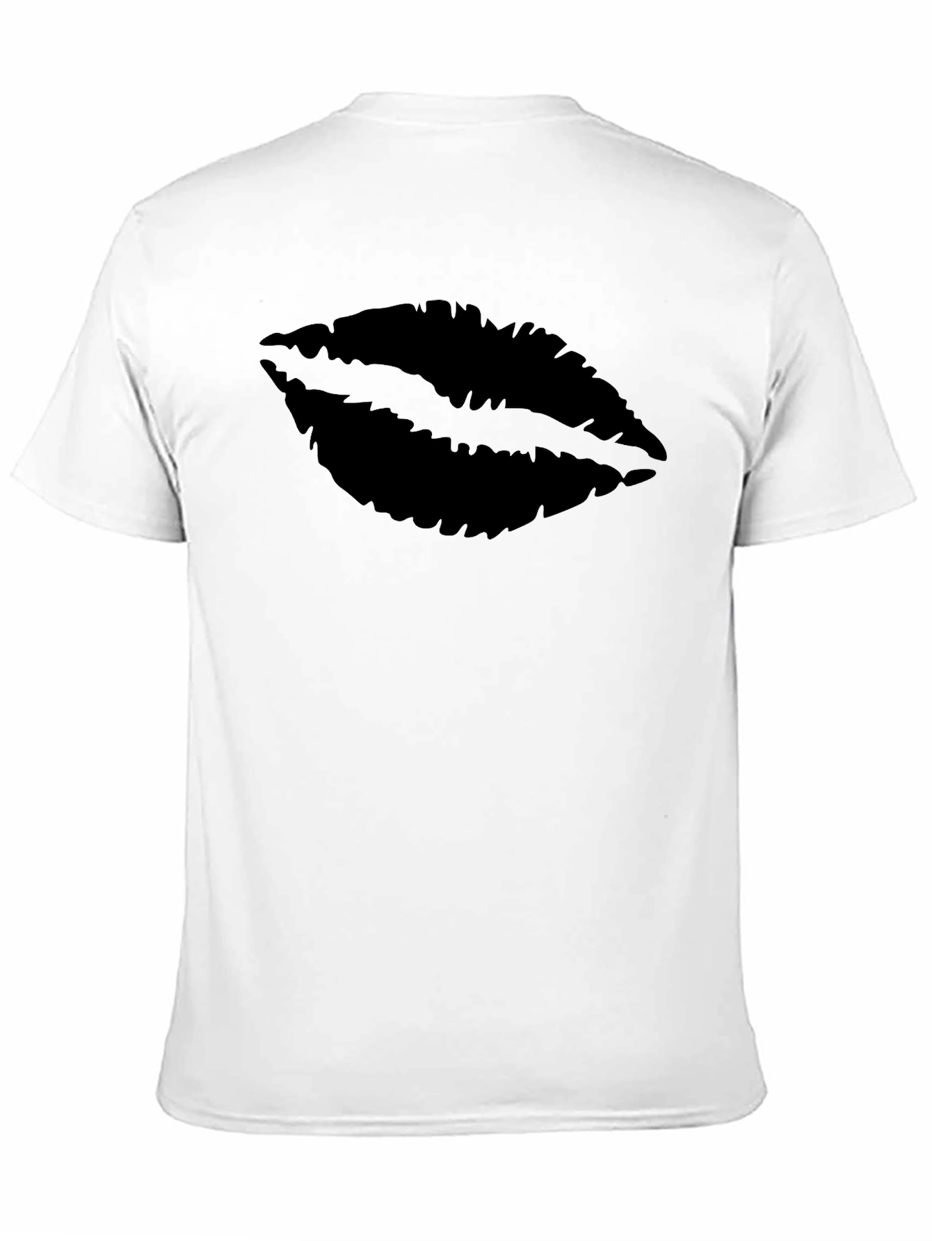 Statement Lips Graphic Black T-Shirt - Casual Tee