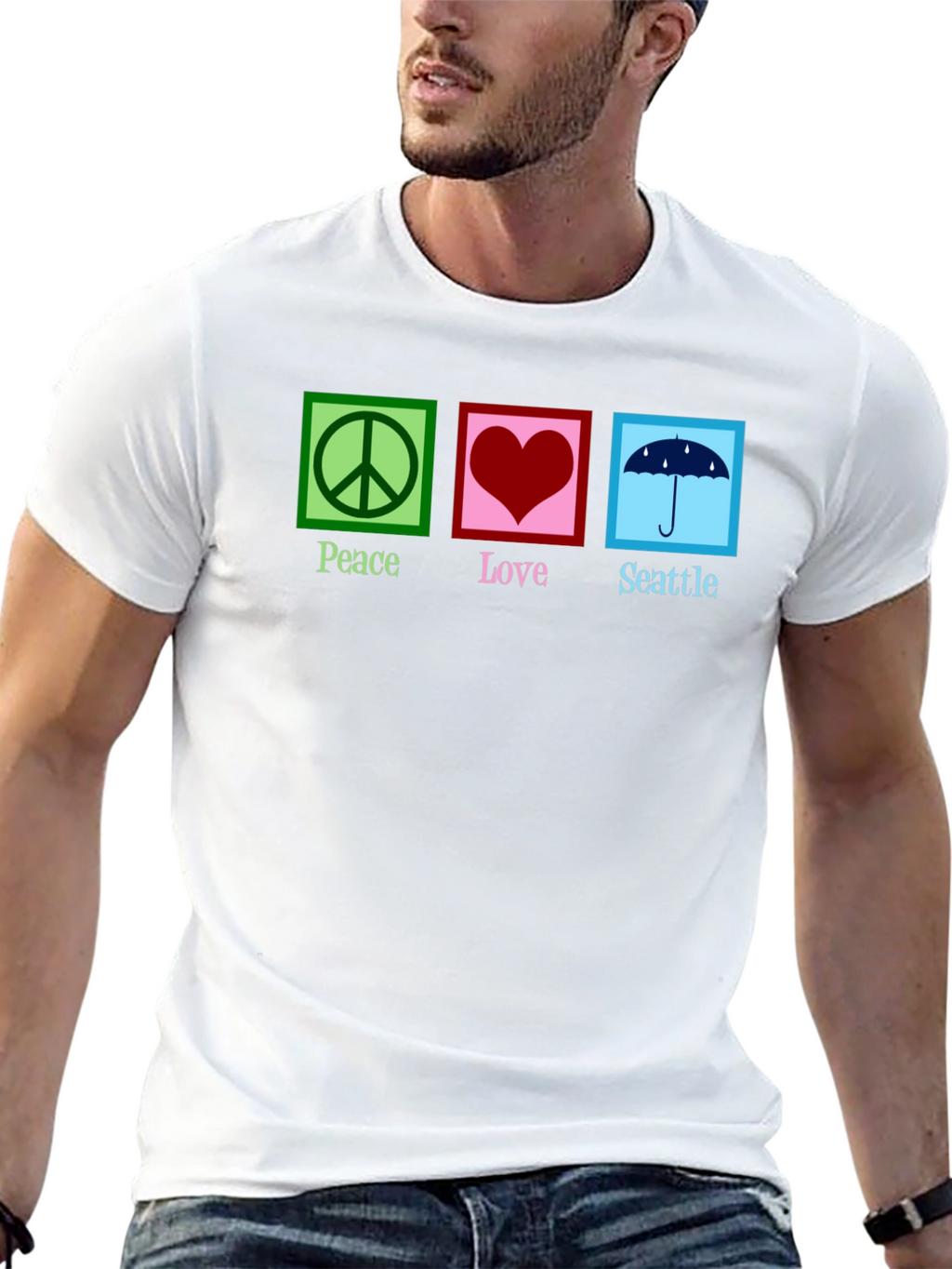 Peace Love Seattle Graphic T-Shirt