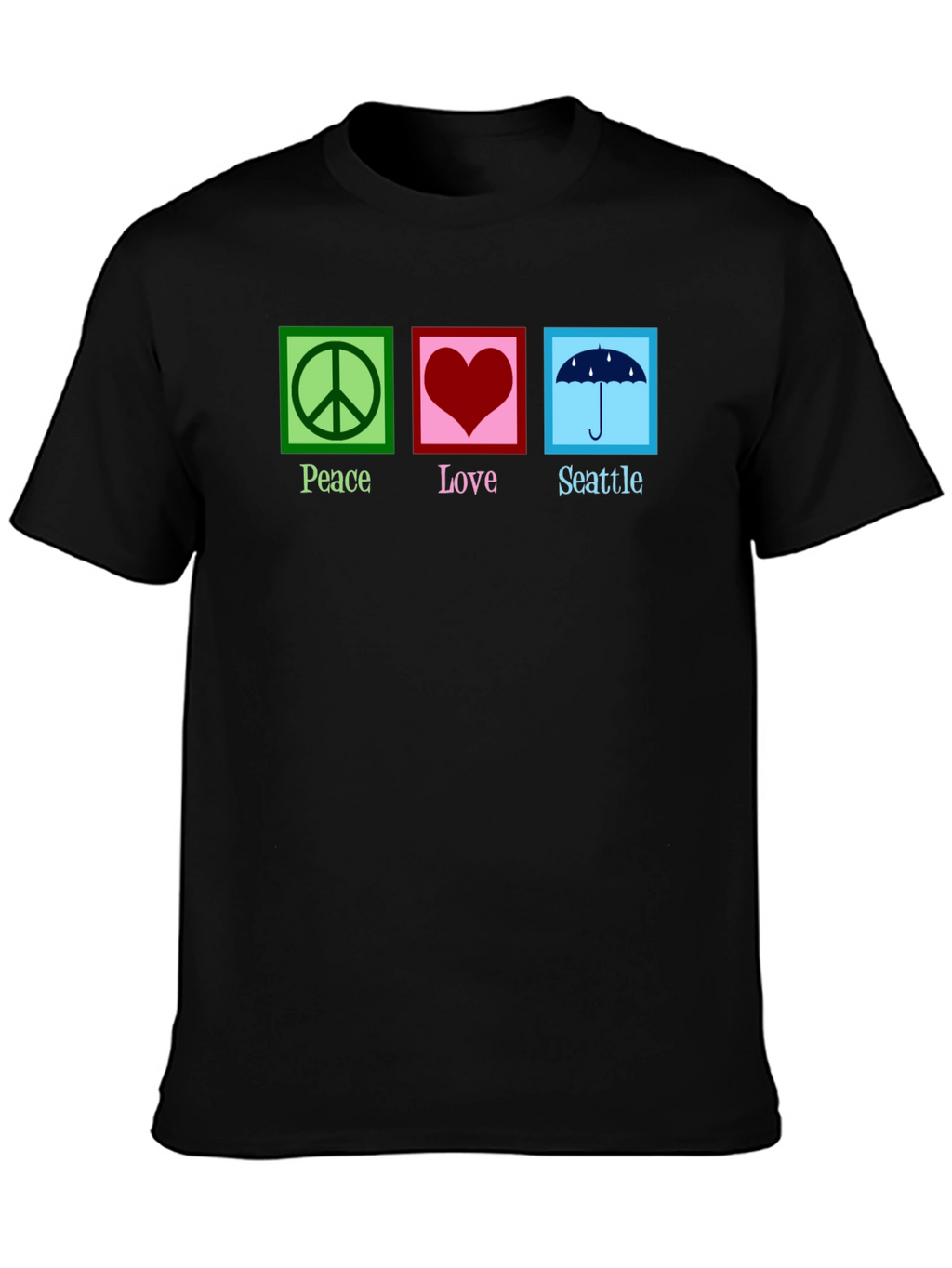 Peace Love Seattle Graphic T-Shirt