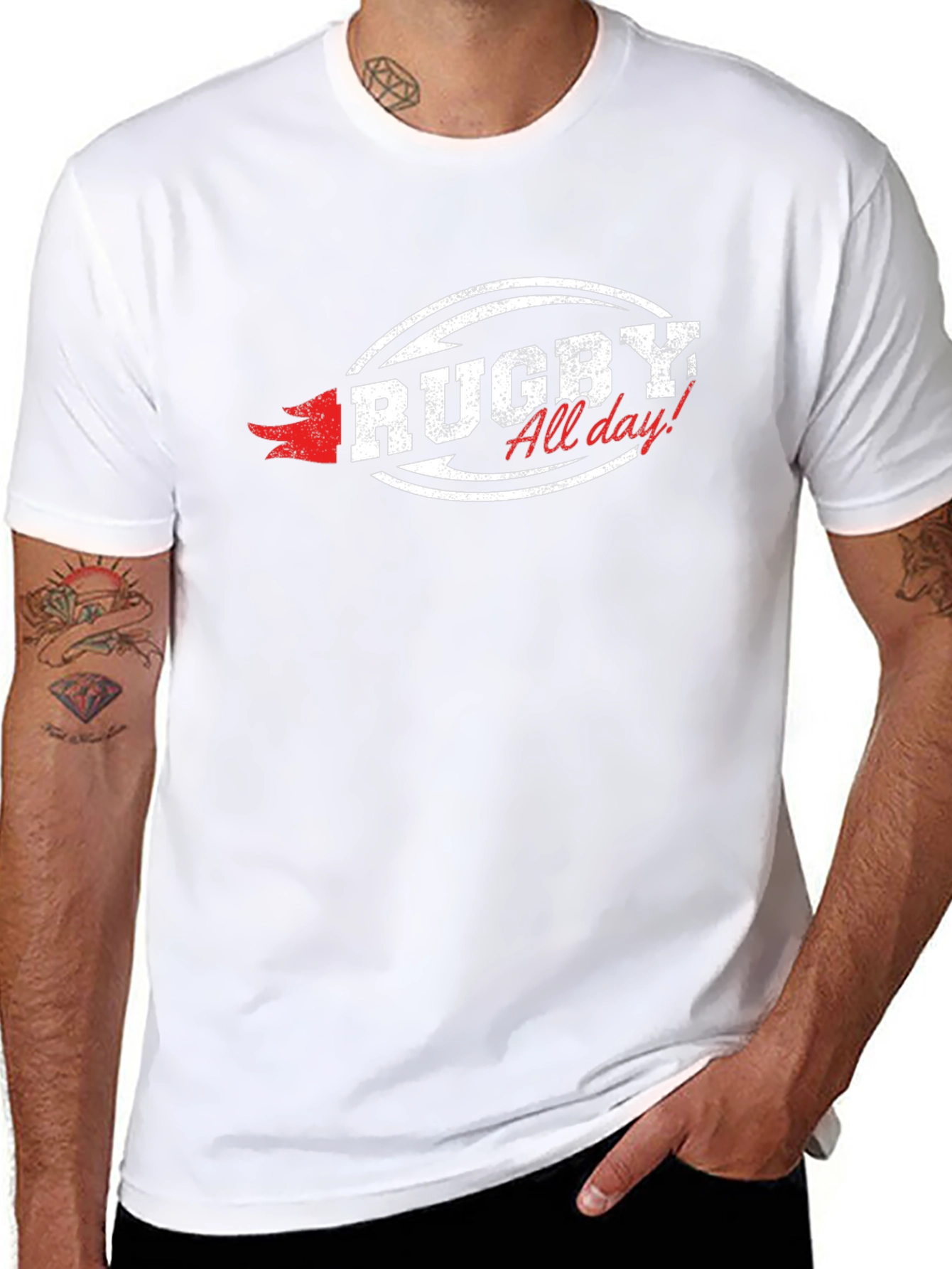 Rugby All Day! Graphic T-Shirt