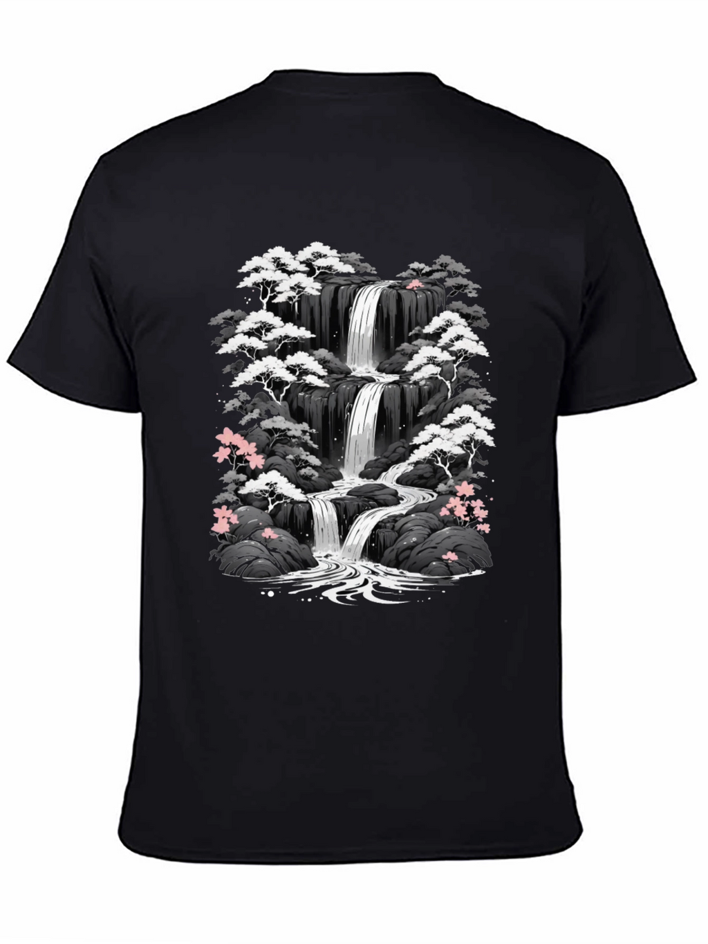 Waterfall Graphic Tee - Black