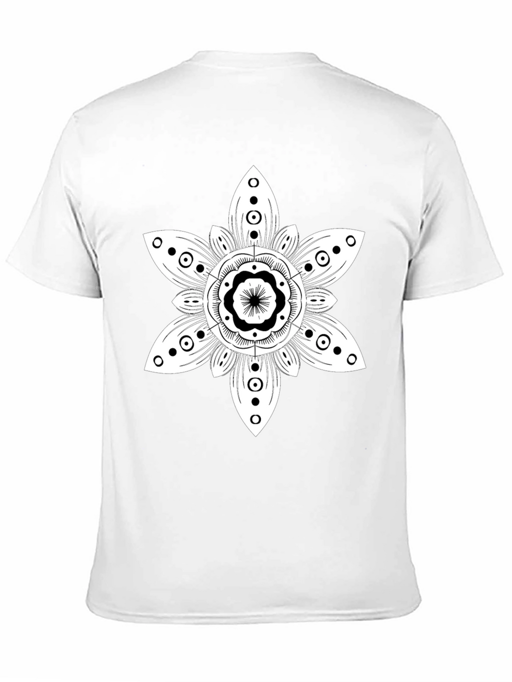 Floral Mandala Graphic Black T-Shirt