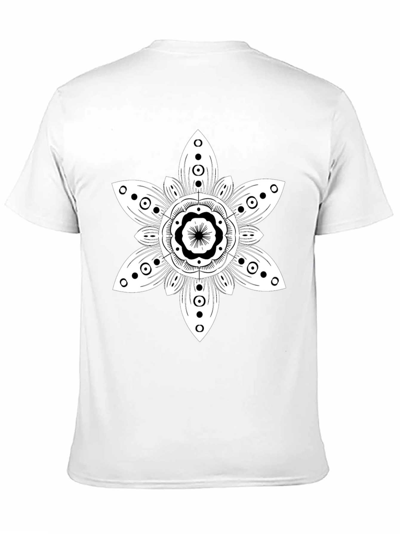Floral Mandala Graphic Black T-Shirt