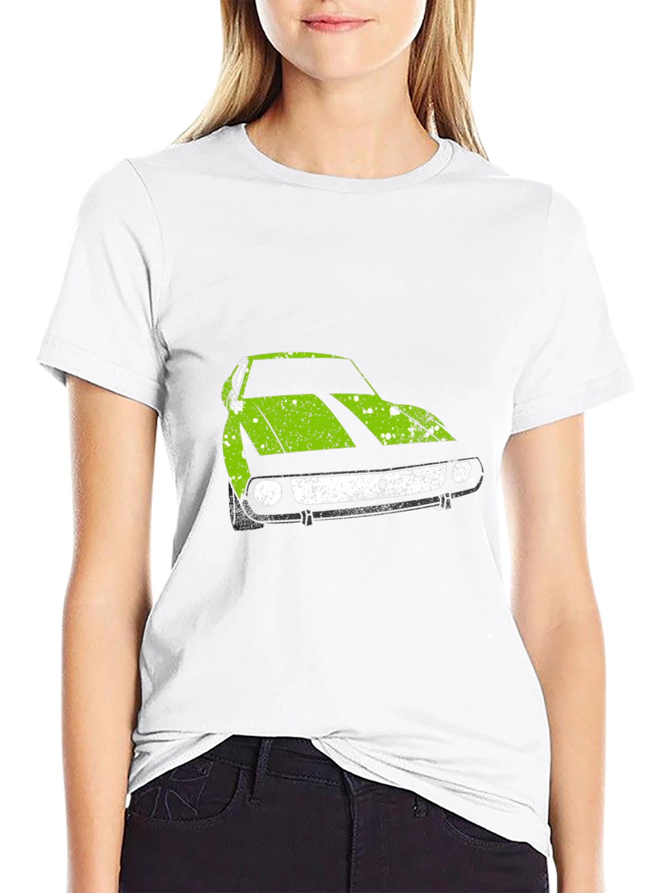 Retro Car Graphic T-Shirt - Black