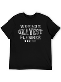 Worlds Okayest Planner Black T-Shirt