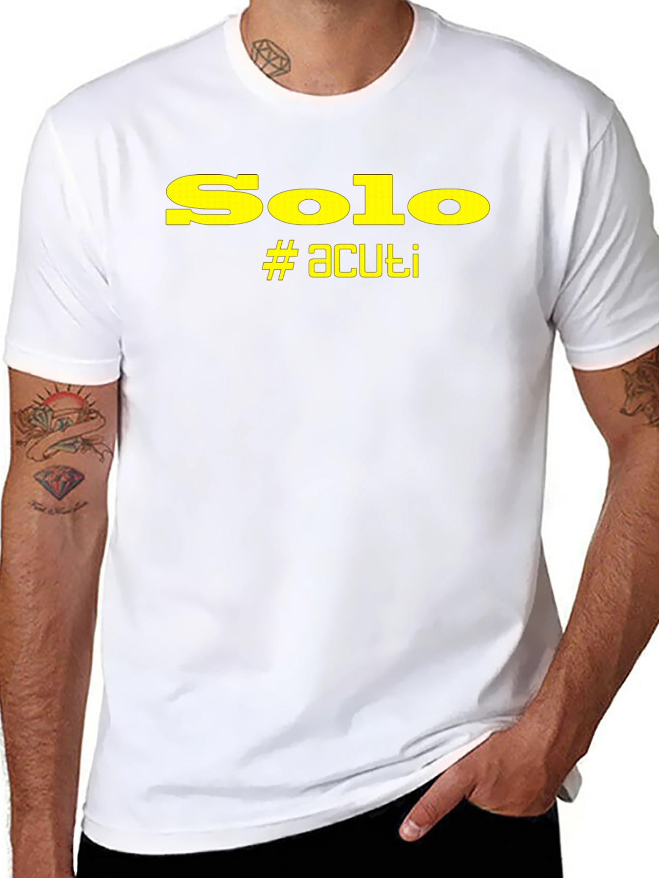 Solo #acuti Black Graphic T-Shirt
