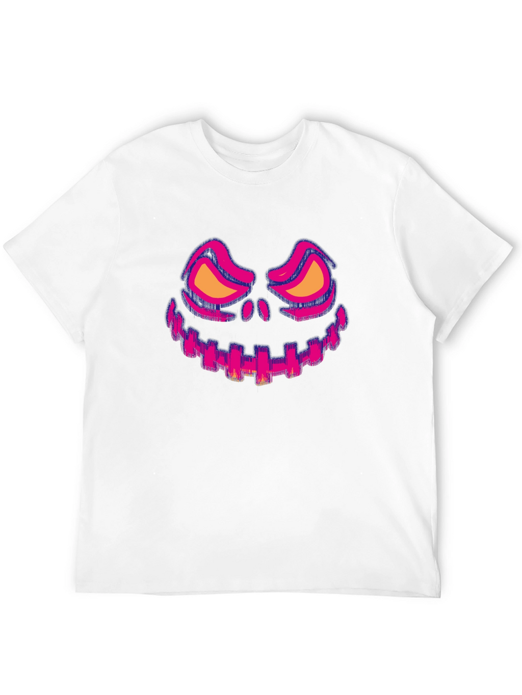 Halloween Face Graphic Tee - Black