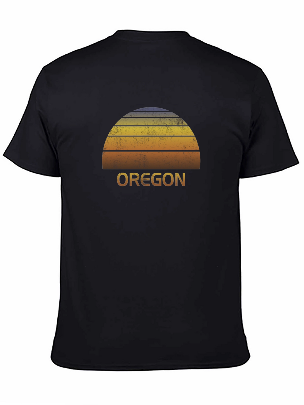 Retro Oregon Sunset Graphic Tee - Black