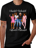 Educated Dedicated Melanated Womens Graphic T-Shirt