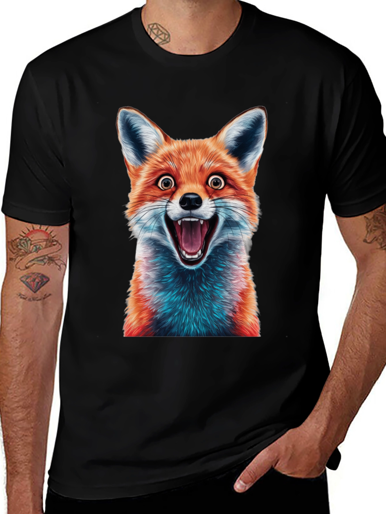 Fox Graphic Tee - Hilarious Animal Design