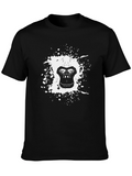 Graphic Gorilla Tee - Black Cotton Comfort