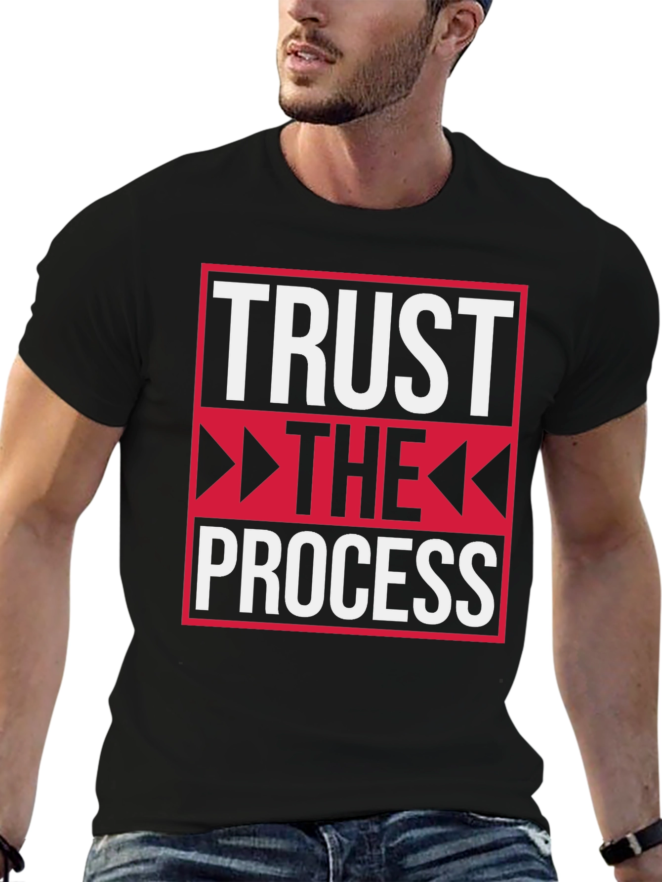 Trust the Process Black Graphic Tee