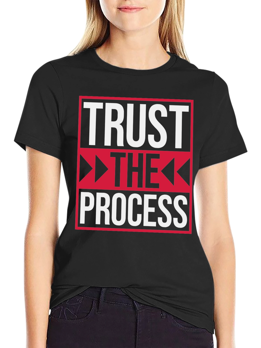 Trust the Process Black Graphic Tee