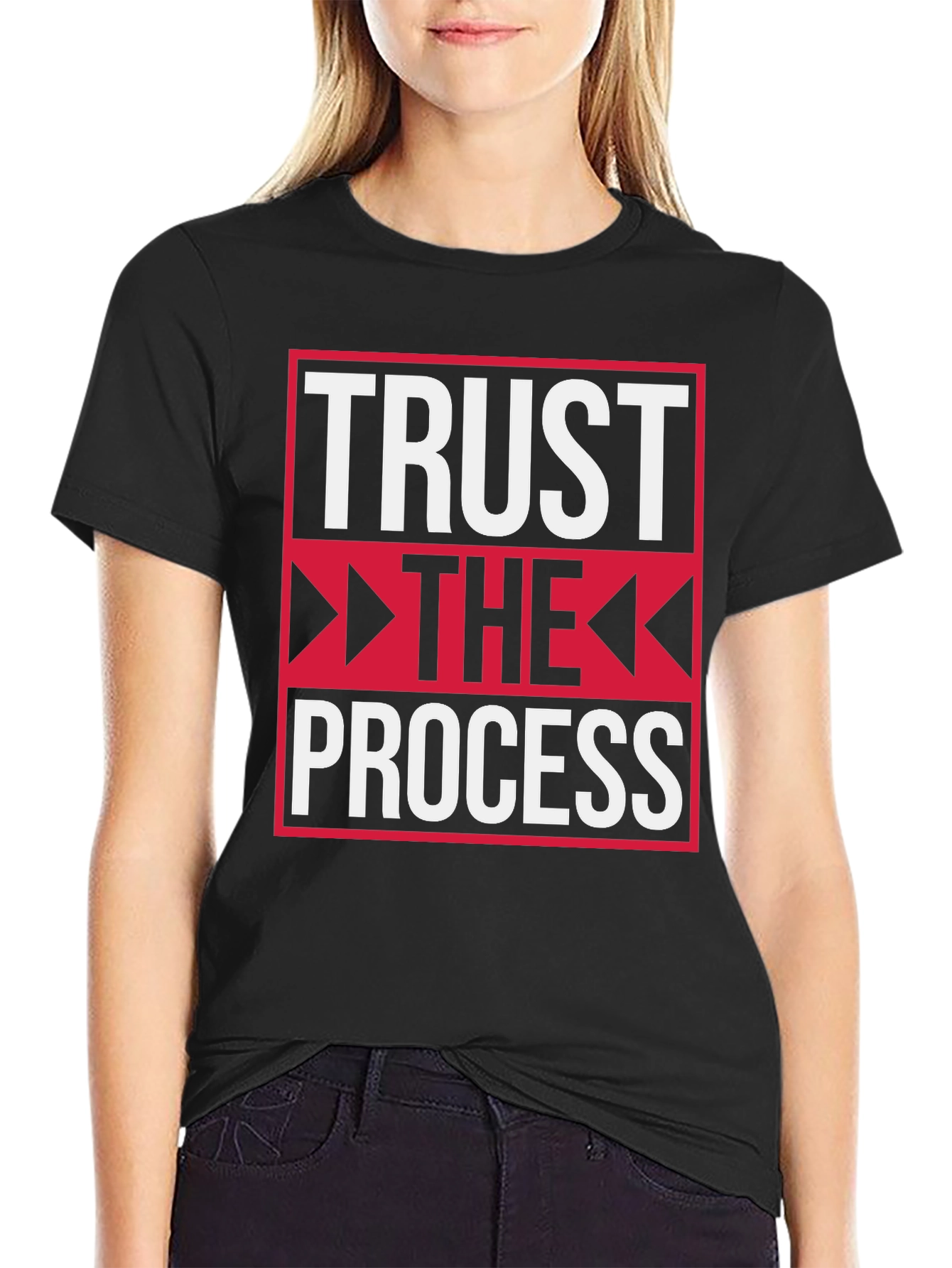 Trust the Process Black Graphic Tee
