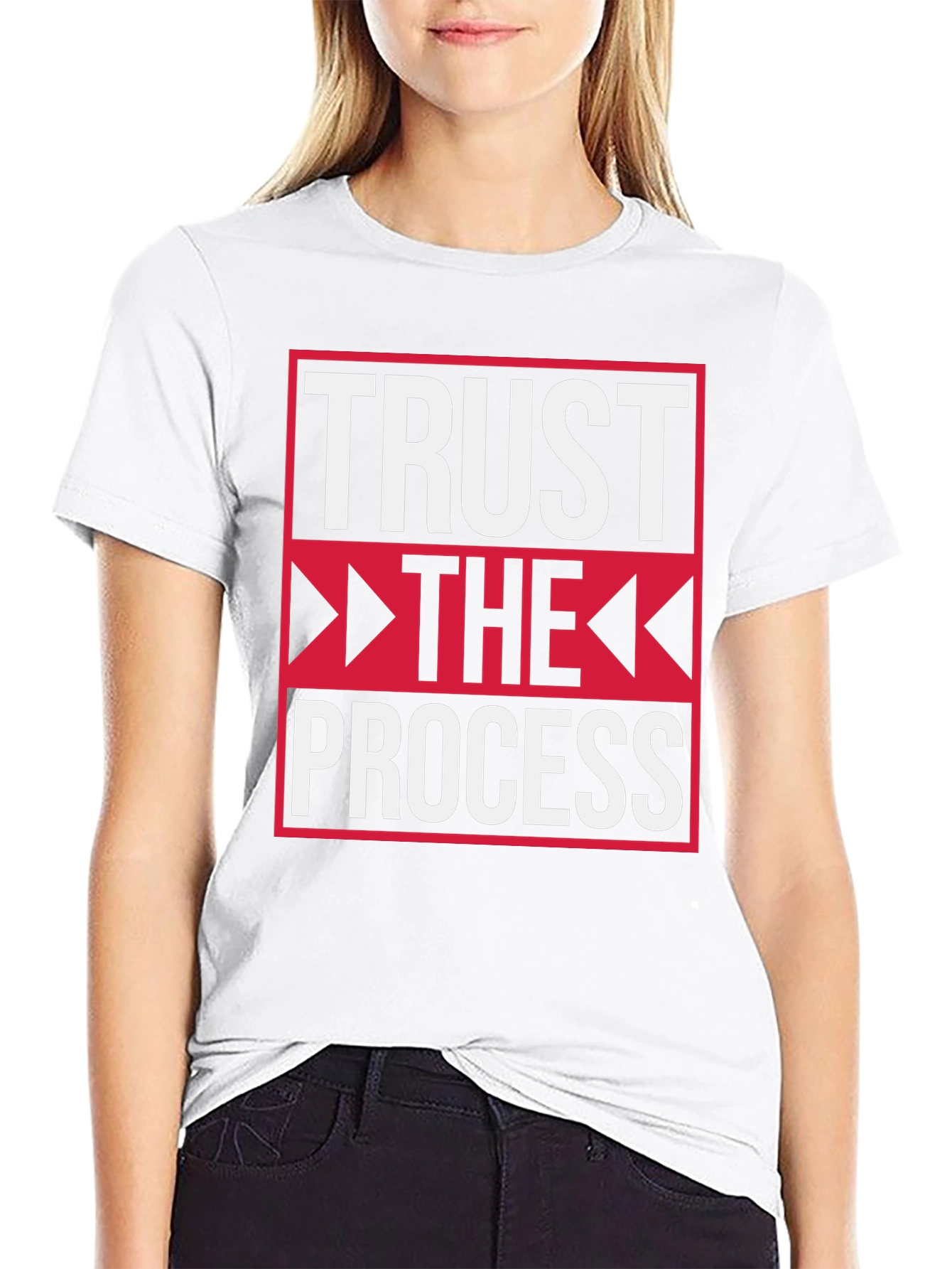 Trust the Process Black Graphic Tee