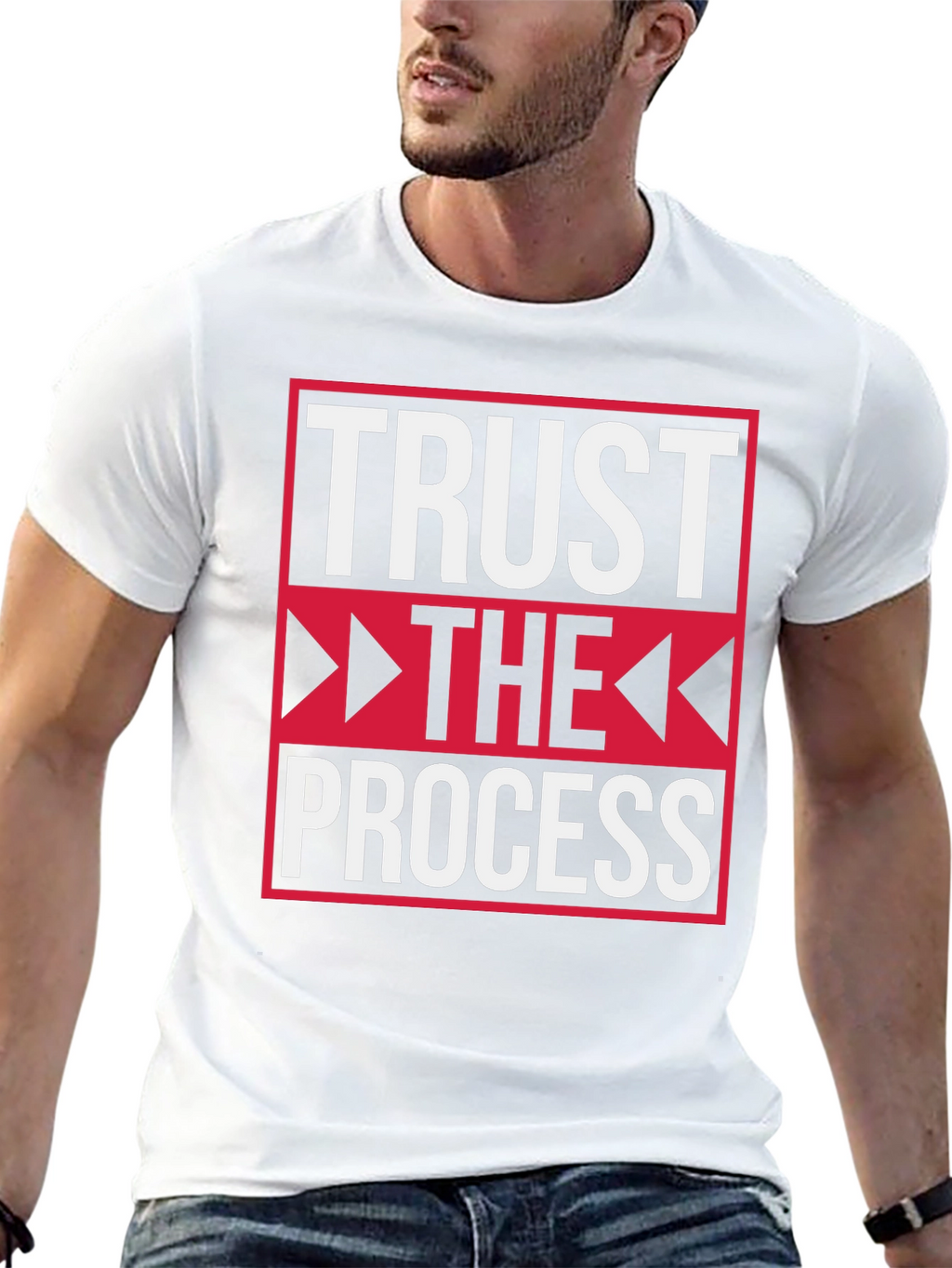 Trust the Process Black Graphic Tee