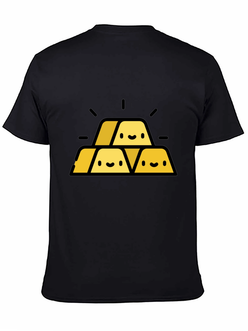 Gold Bars Graphic Tee - Black
