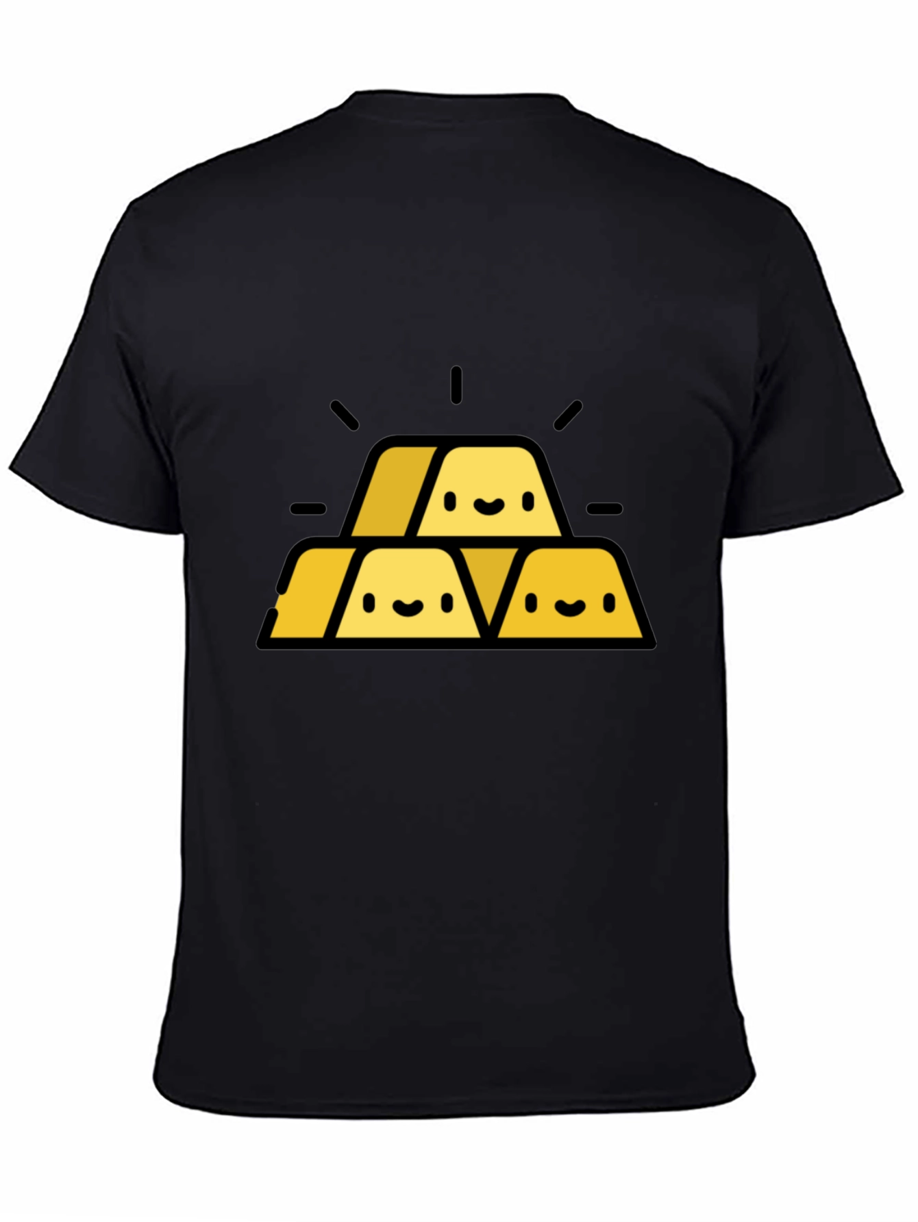 Gold Bars Graphic Tee - Black