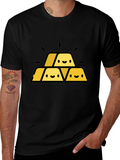 Gold Bars Graphic Tee - Black