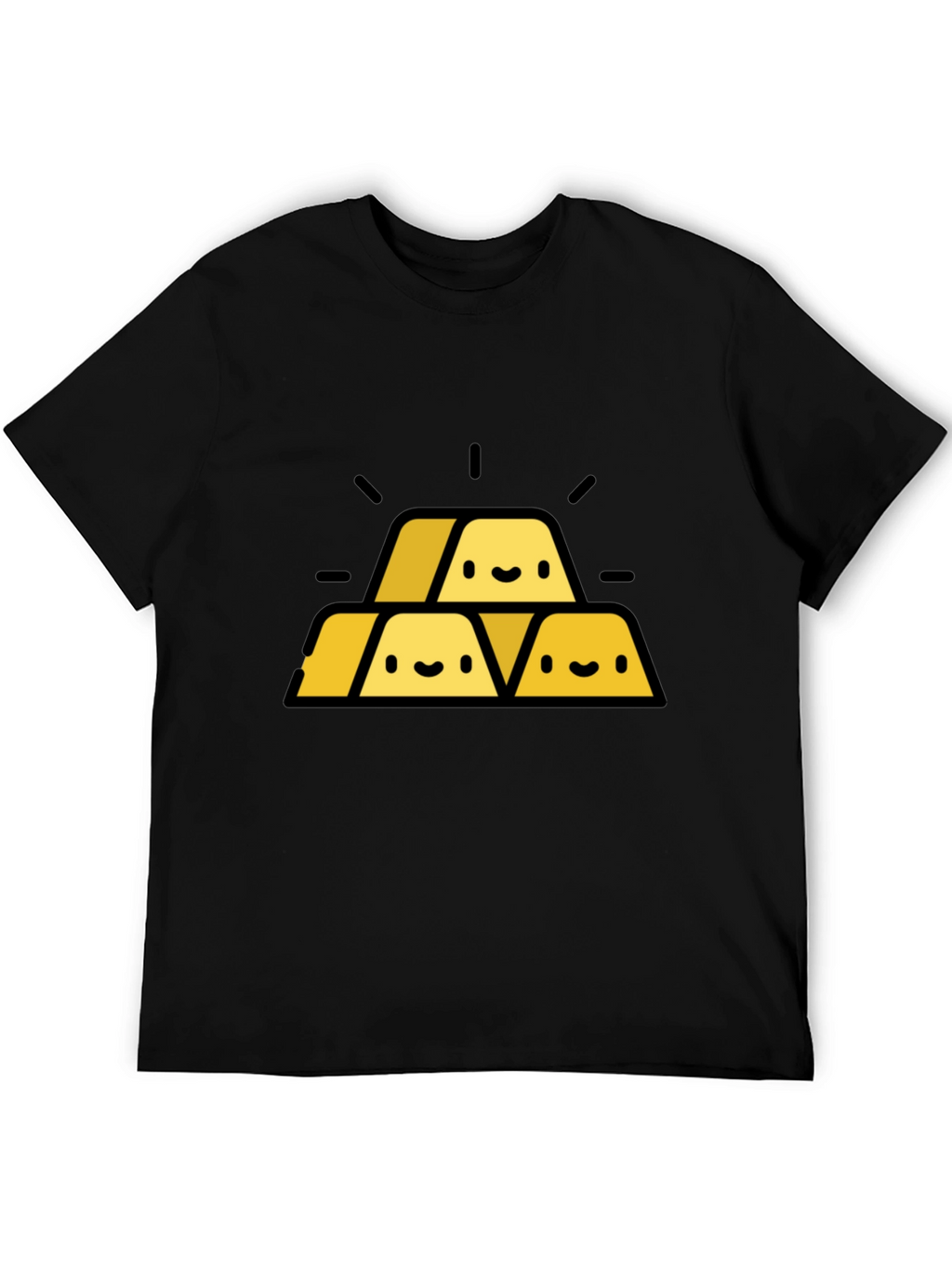Gold Bars Graphic Tee - Black