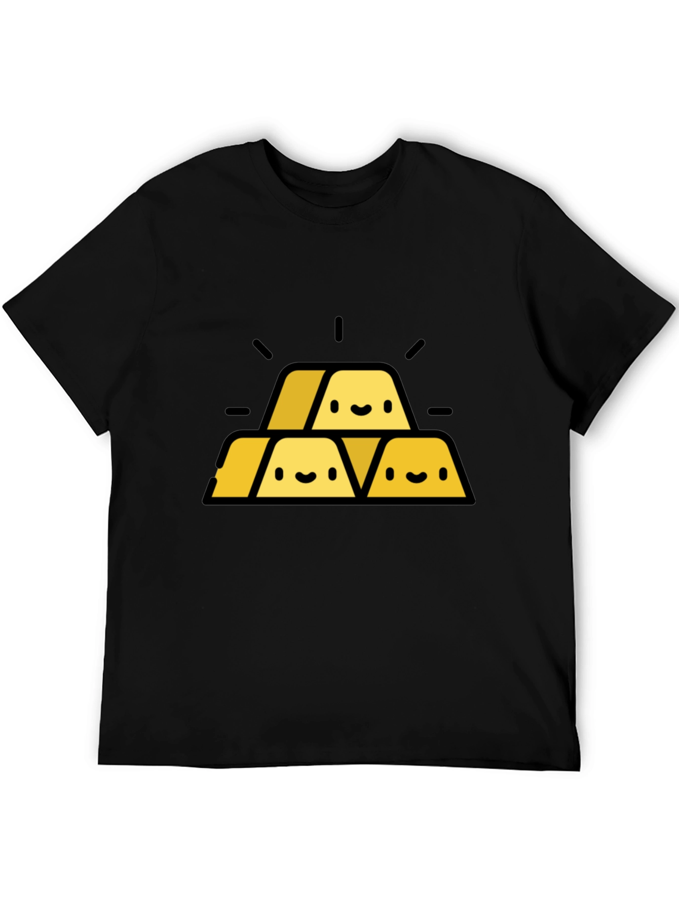 Gold Bars Graphic Tee - Black