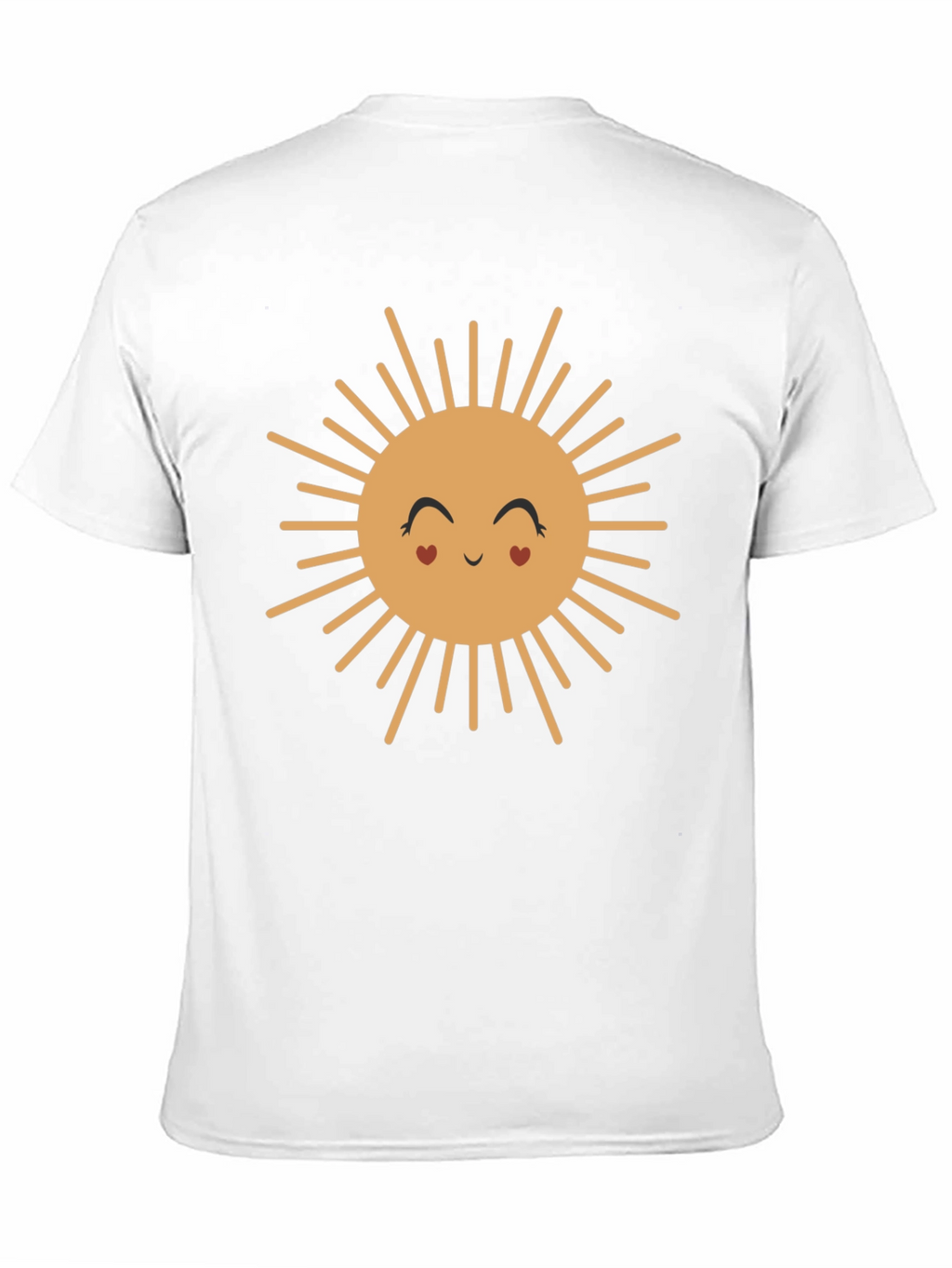 Cute Smiling Sun Graphic Tee - Black