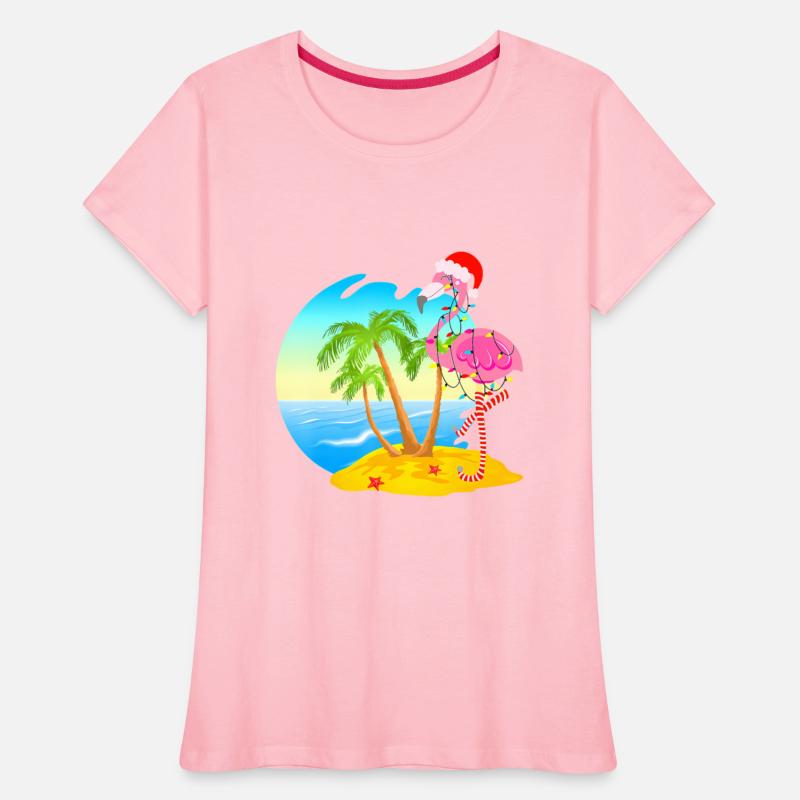 Tropical Pink Flamingo Hawaii Summer Xmas