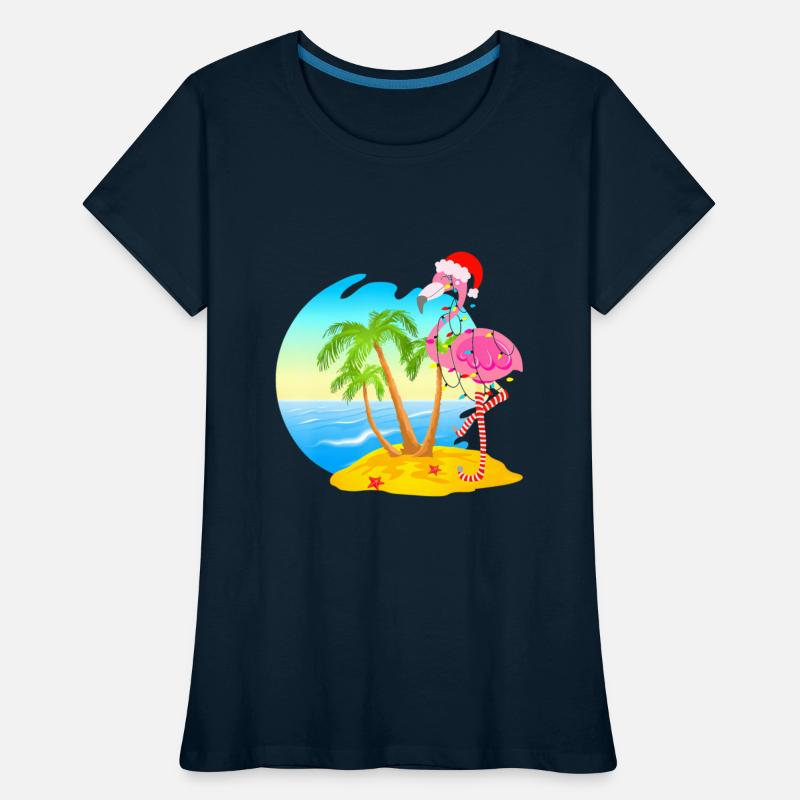Tropical Pink Flamingo Hawaii Summer Xmas