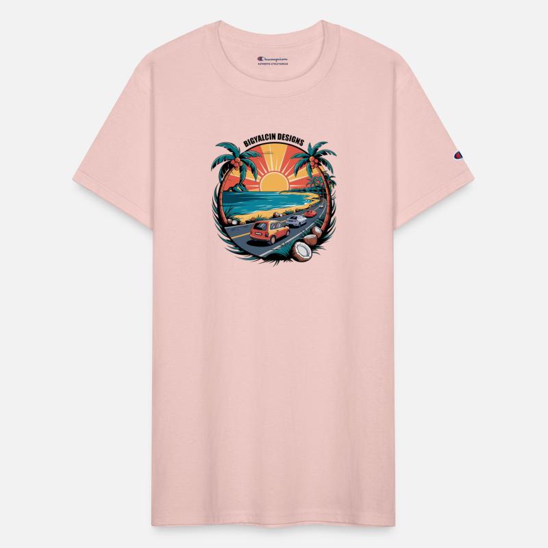 Tropical Sunset Drive - Cars on a Beach Road