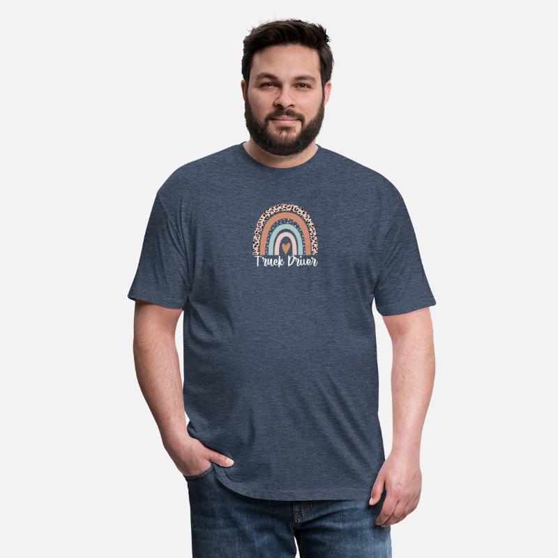 Truck Driver Rainbow Leopard Funny Truck Driver