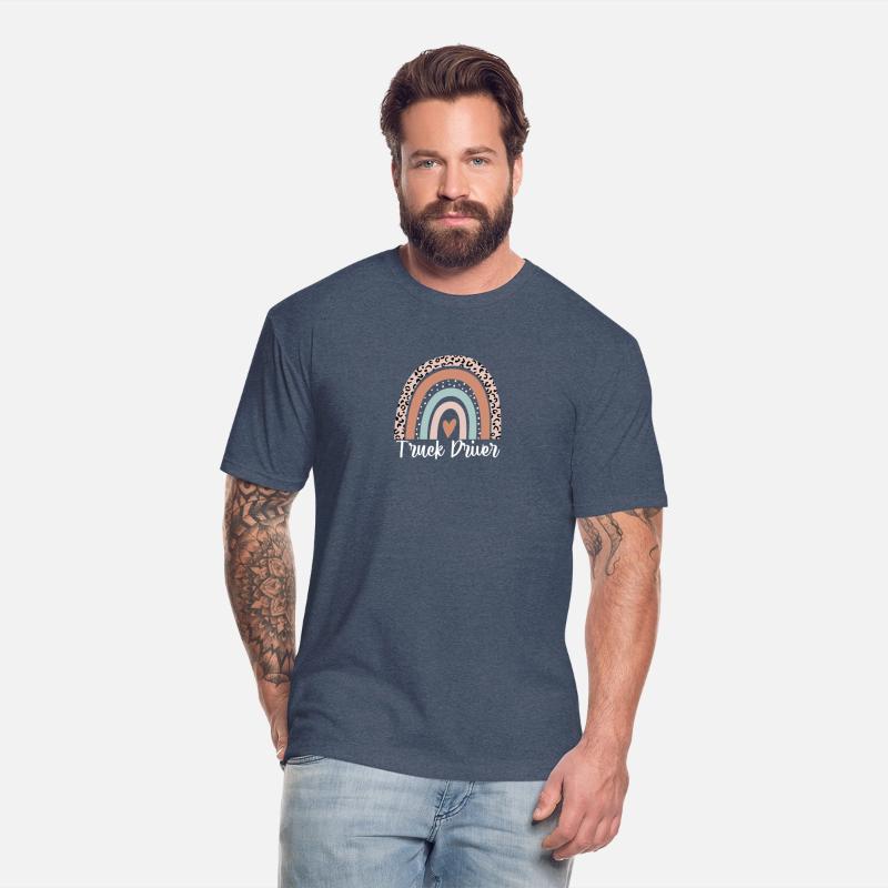 Truck Driver Rainbow Leopard Funny Truck Driver