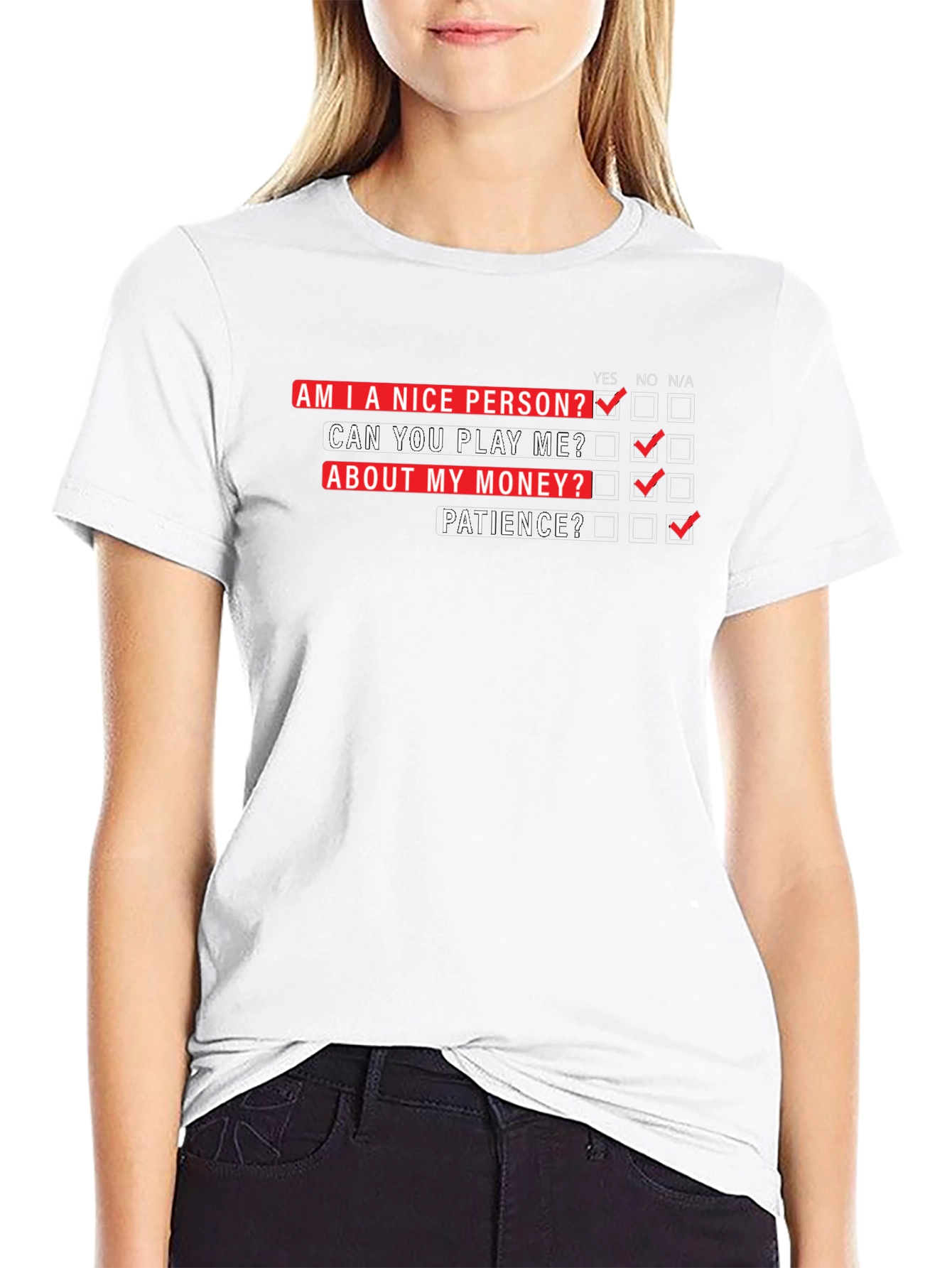 Funny T-Shirt: Am I a Nice Person?