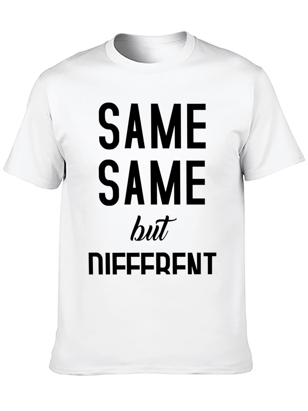 Same Same But Different Black Graphic Tee