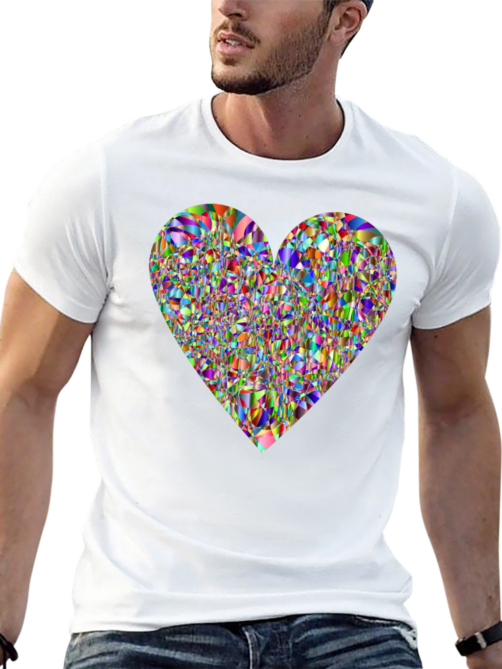 Abstract Heart Graphic Tee
