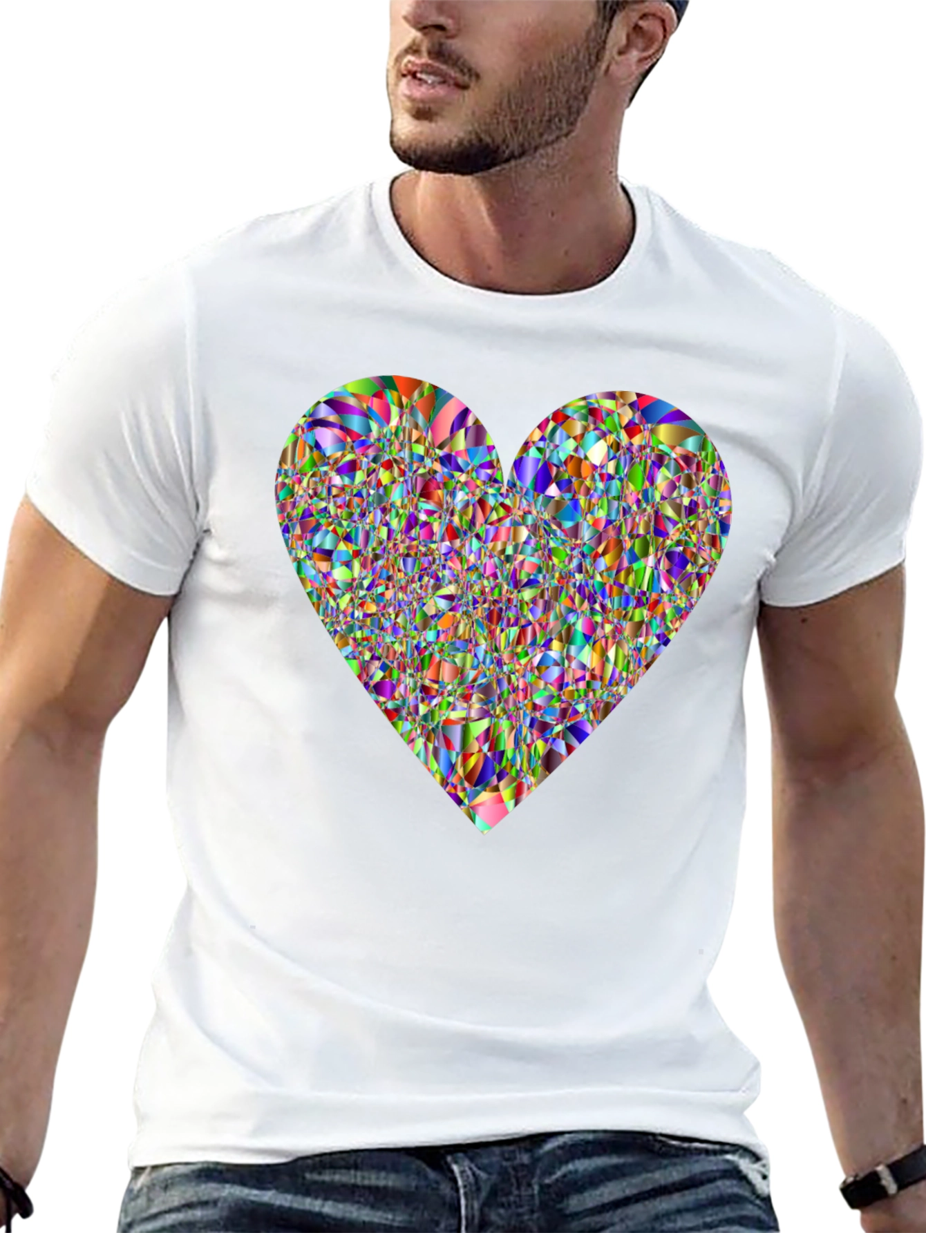 Abstract Heart Graphic Tee