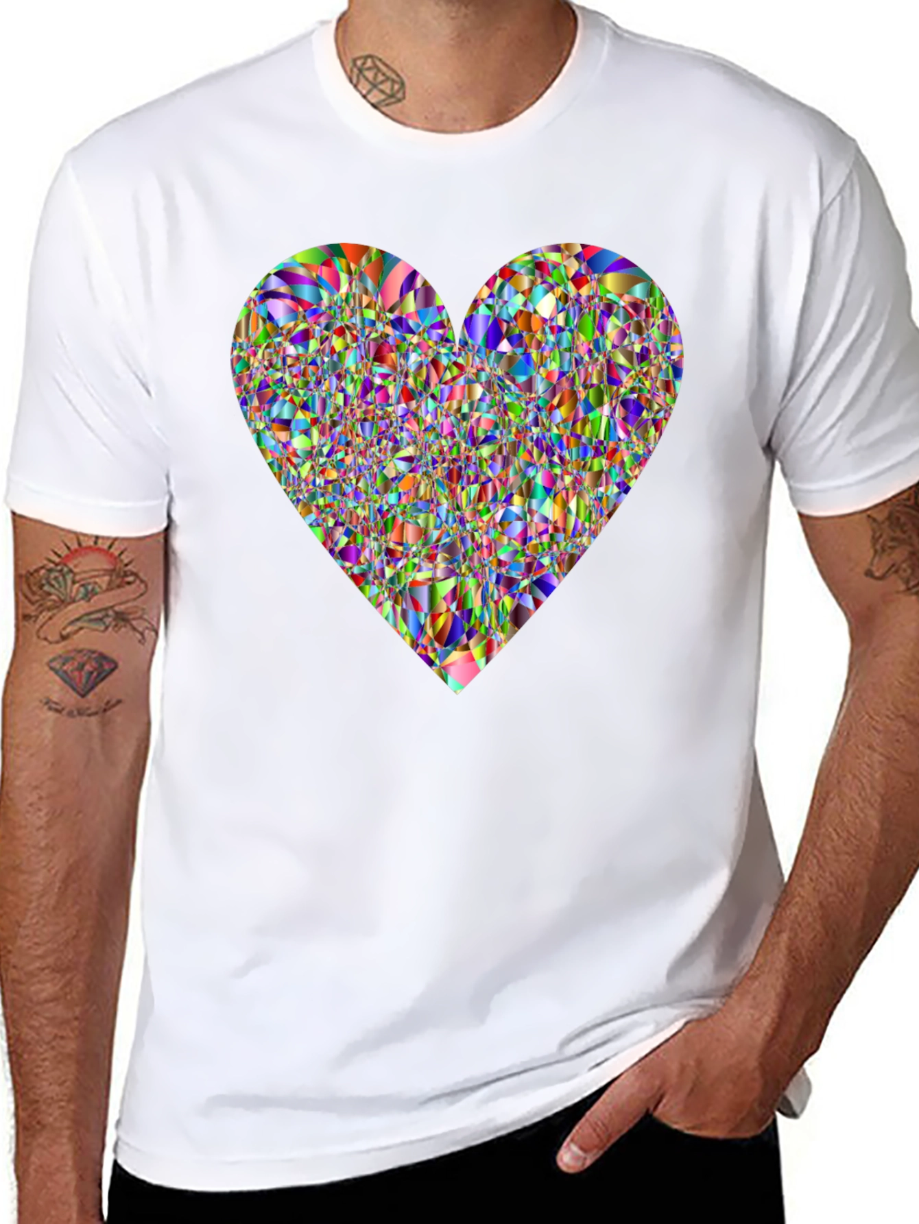 Abstract Heart Graphic Tee