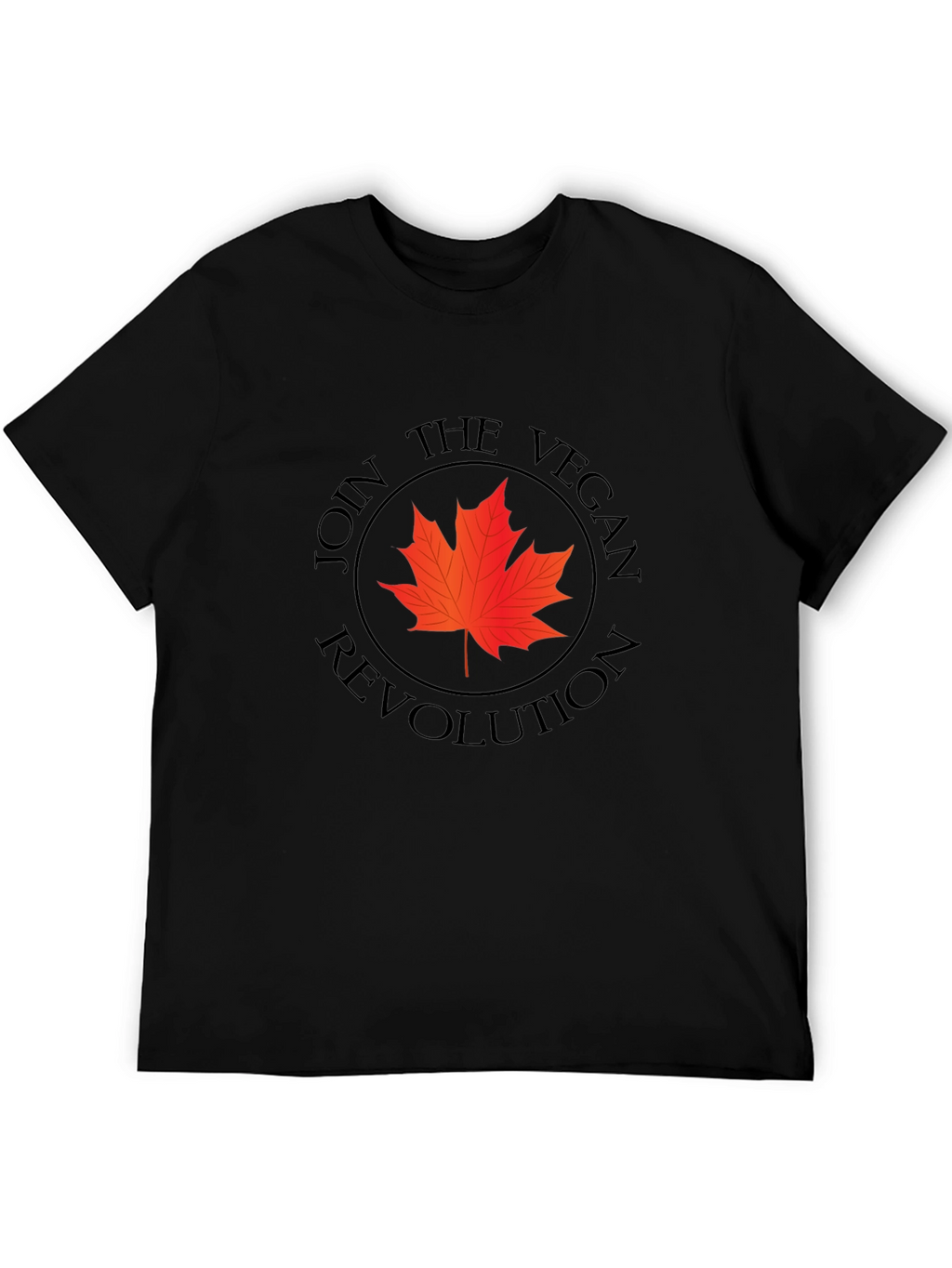 Vegan Revolution T-Shirt - Maple Leaf Design
