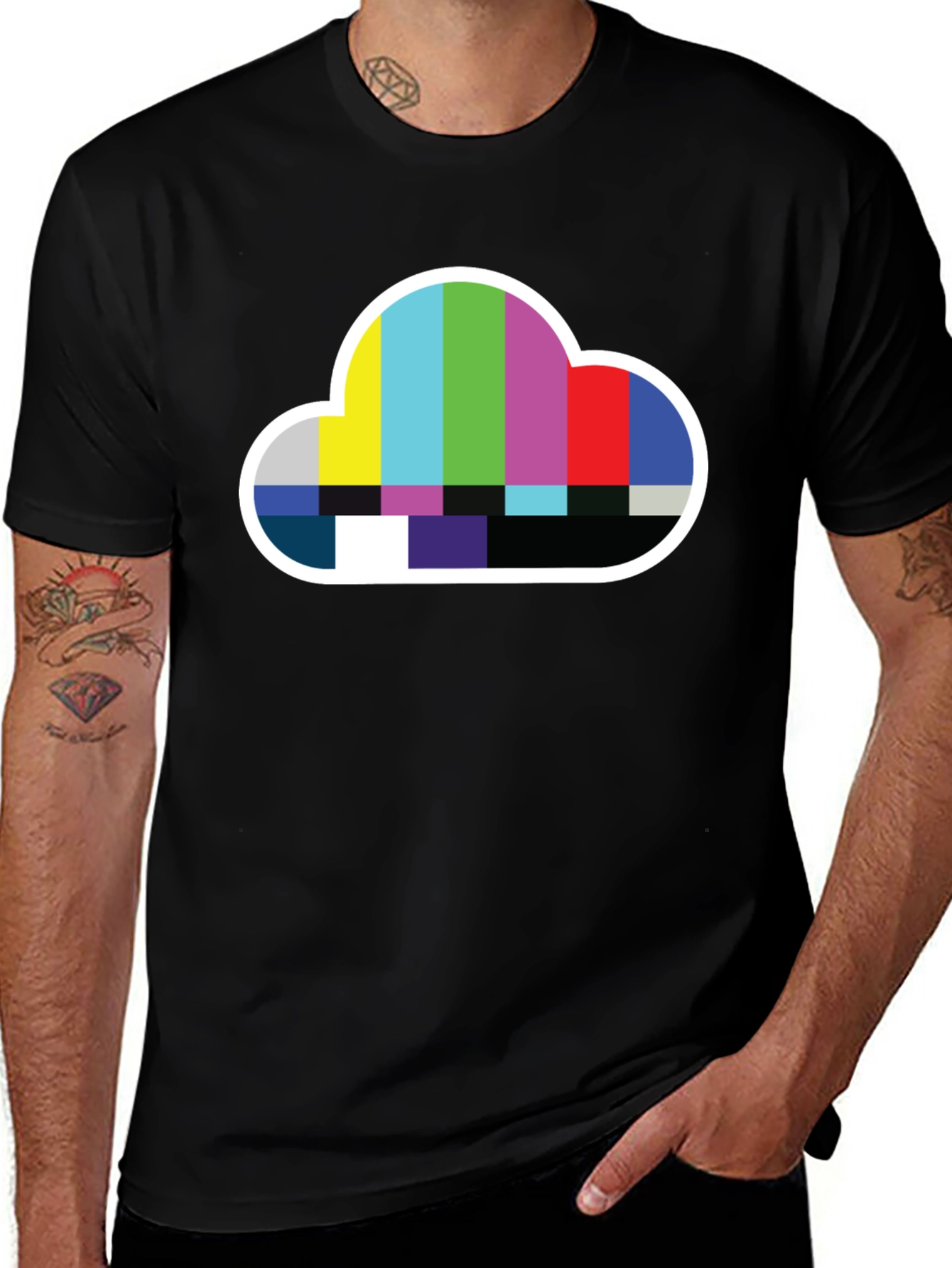 Cloud TV Test Pattern T-Shirt