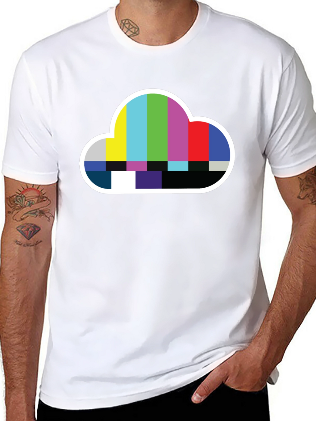 Cloud TV Test Pattern T-Shirt