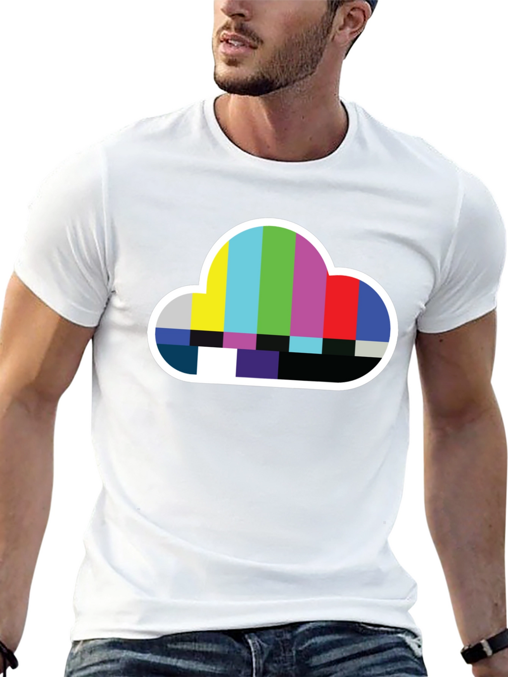 Cloud TV Test Pattern T-Shirt