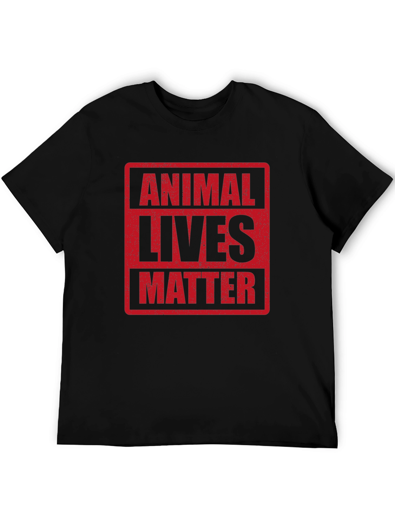Animal Lives Matter Graphic T-Shirt Black