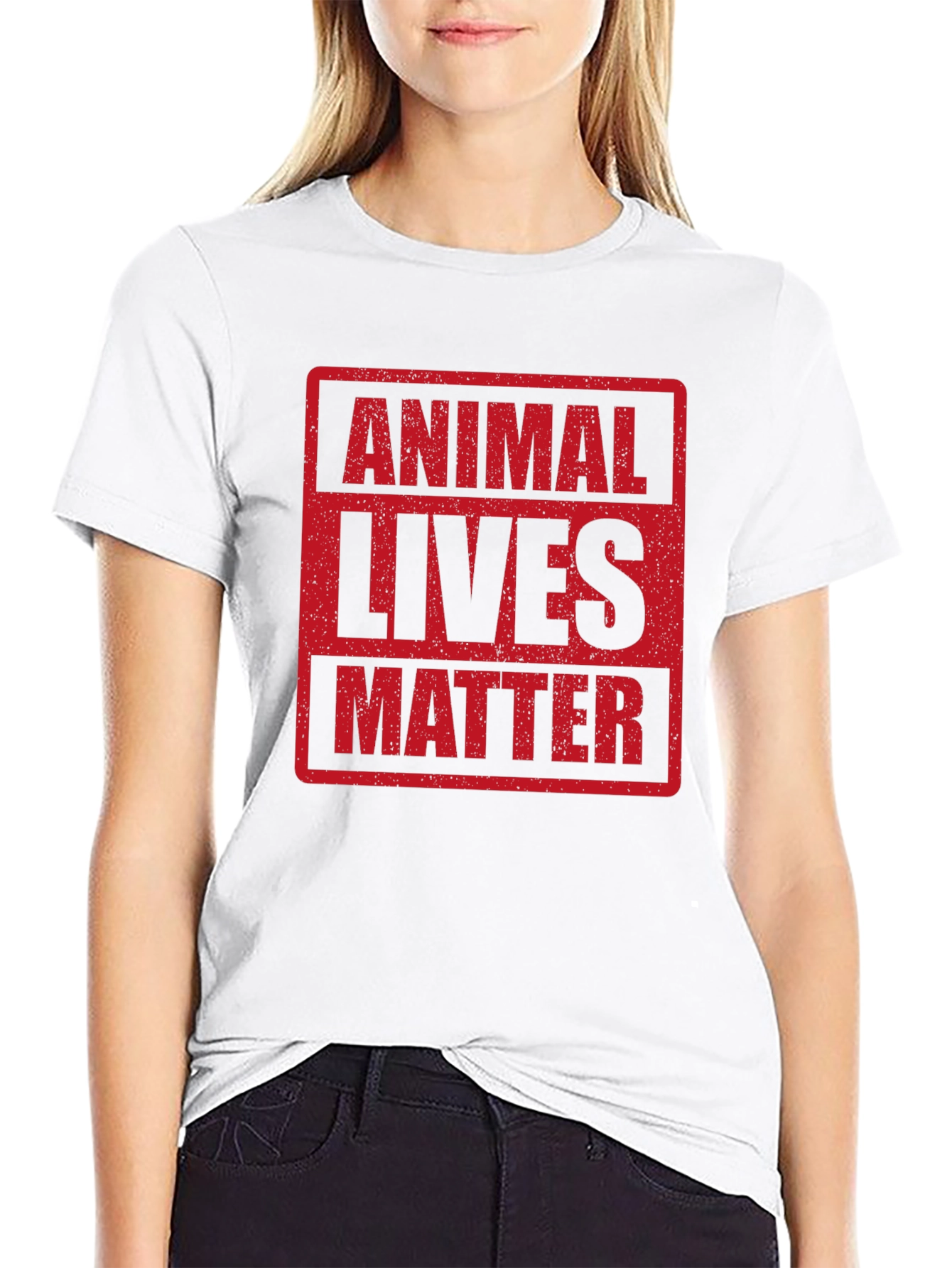 Animal Lives Matter Graphic T-Shirt Black