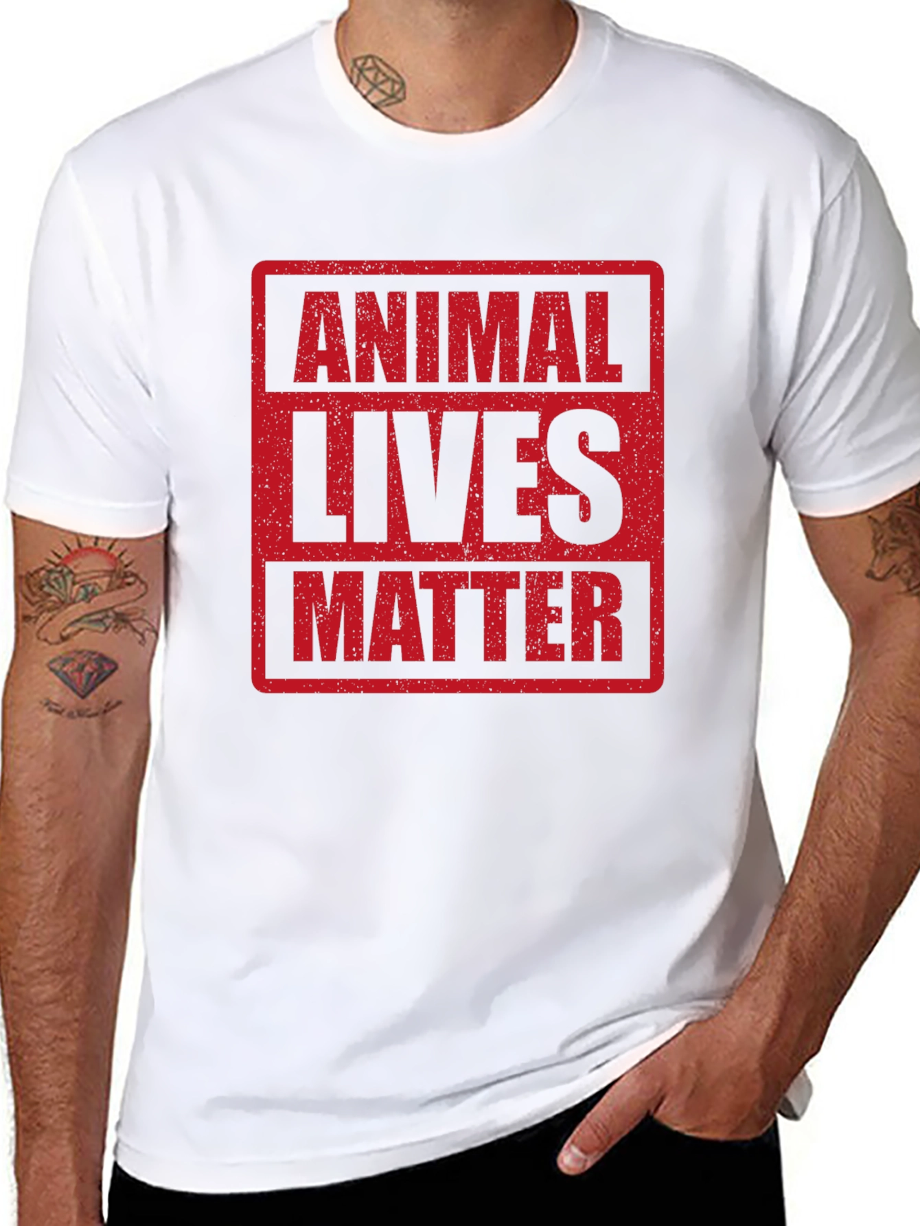 Animal Lives Matter Graphic T-Shirt Black
