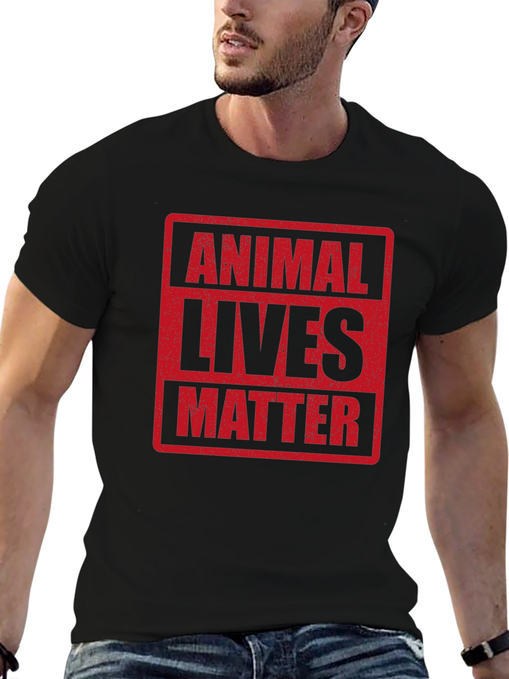 Animal Lives Matter Graphic T-Shirt Black