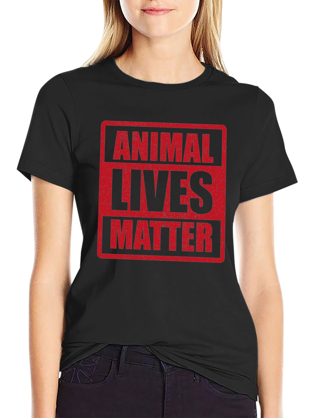 Animal Lives Matter Graphic T-Shirt Black