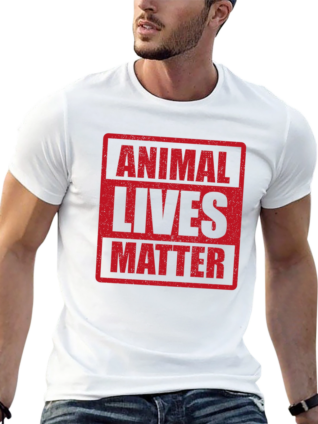 Animal Lives Matter Graphic T-Shirt Black