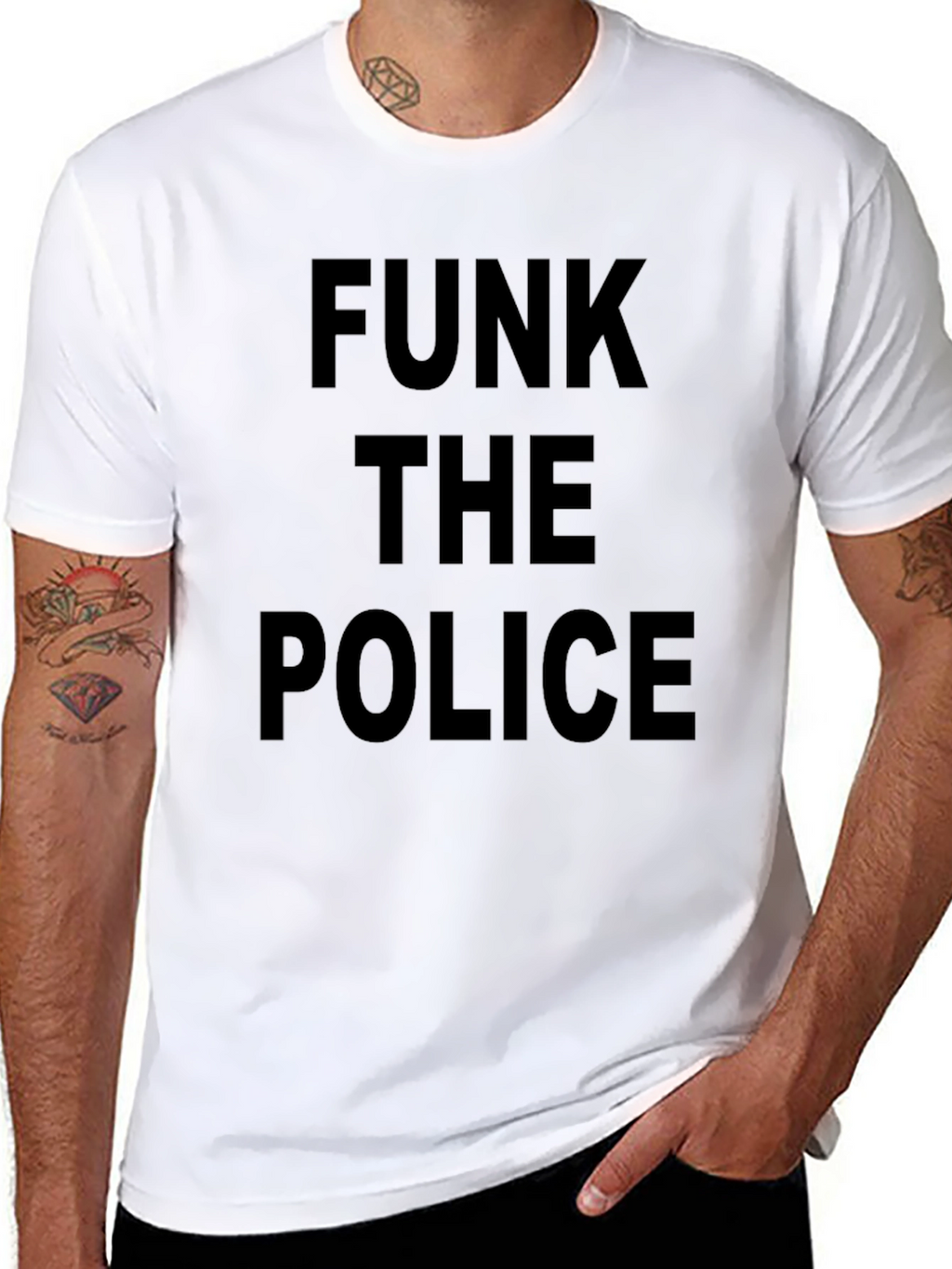 Funk the Police Graphic Tee - Bold Protest T-Shirt