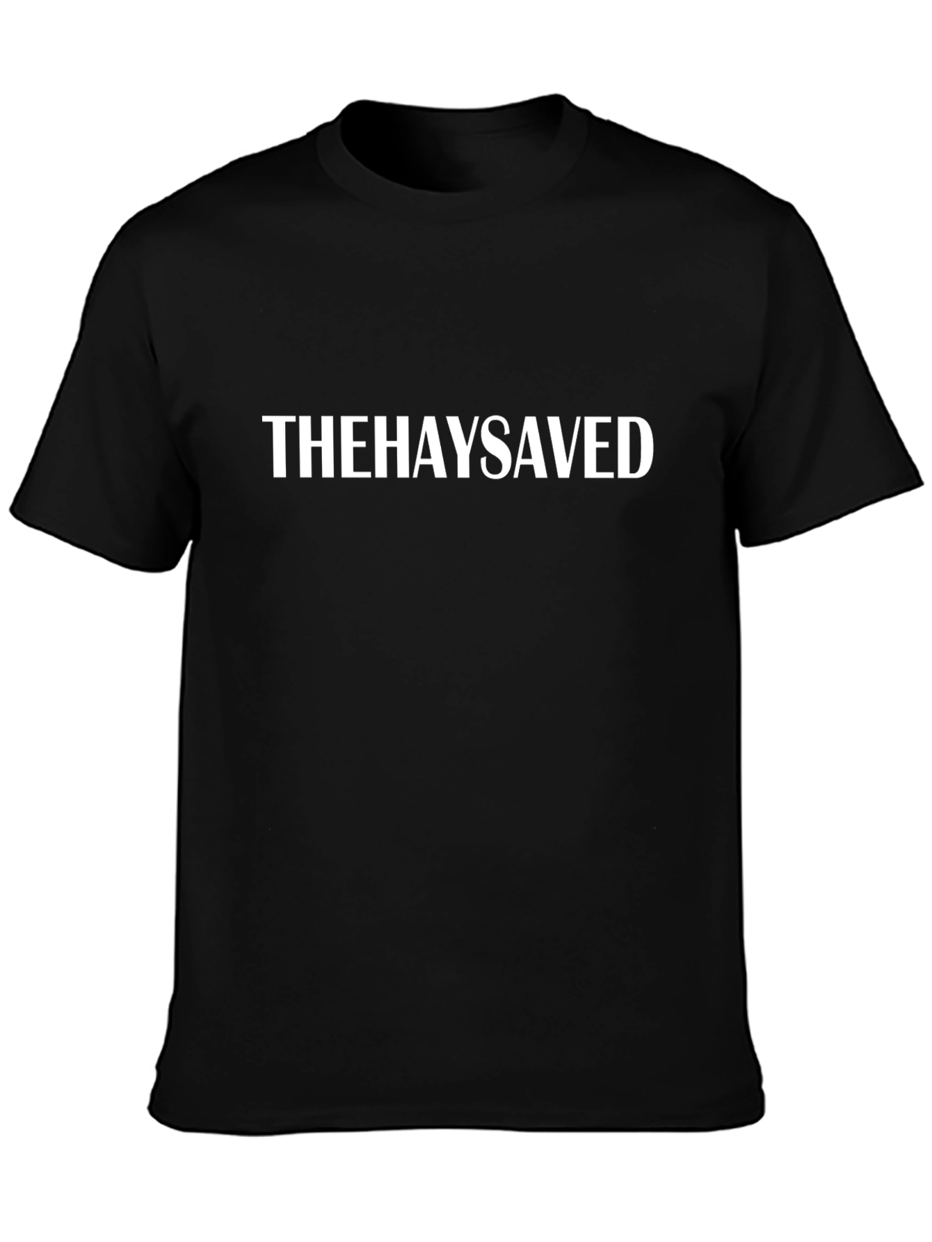 Thehaysaved Black Cotton T-Shirt