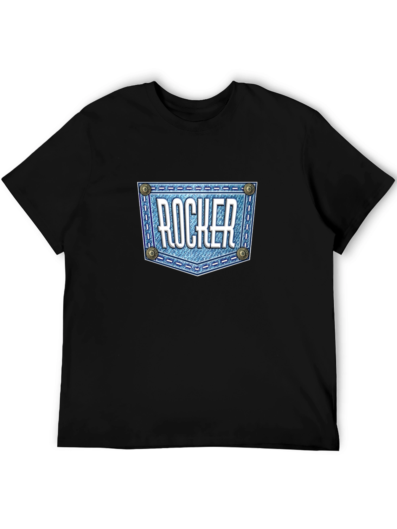 Rocker Denim Pocket Graphic T-Shirt