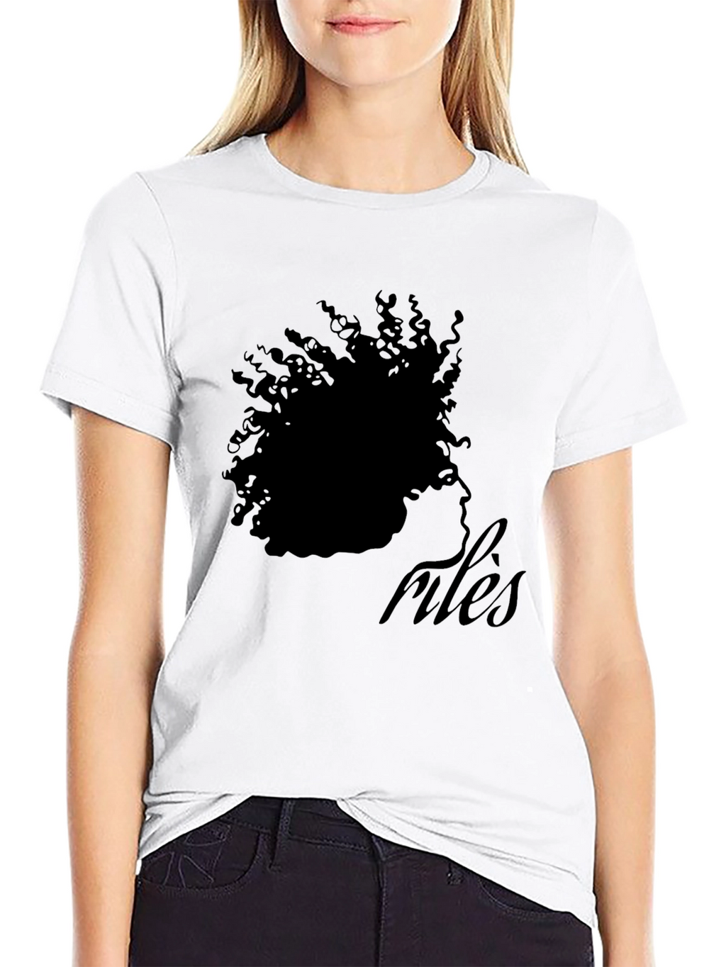 Afro Silhouette rules T-Shirt - Black Cotton Tee